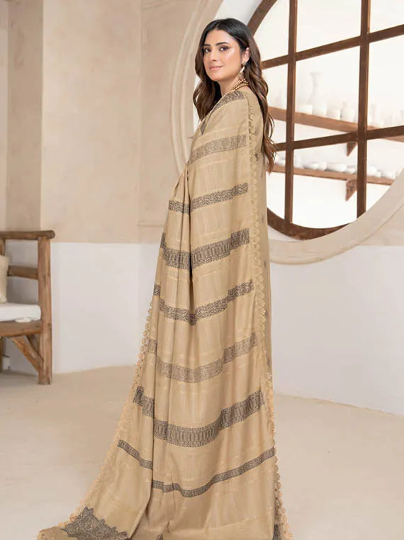 Dastak by Riaz Arts Embroidered Slub Peach Collection 2025 (D-02)