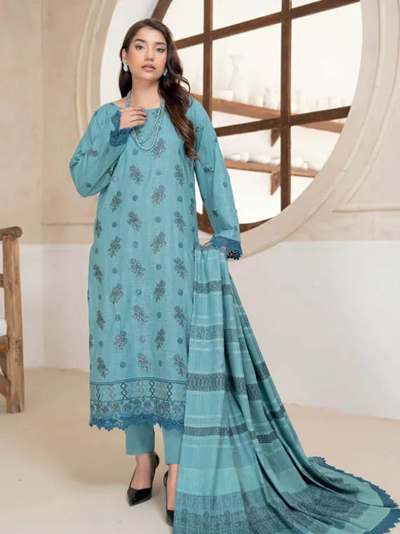 Dastak by Riaz Arts Embroidered Slub Peach Collection 2025 (D-06)