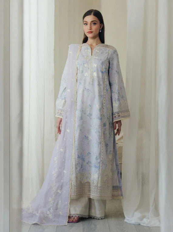 DayBreak by Afrozeh Printkari Lawn Collection 2026 (04-DOVEMIST)