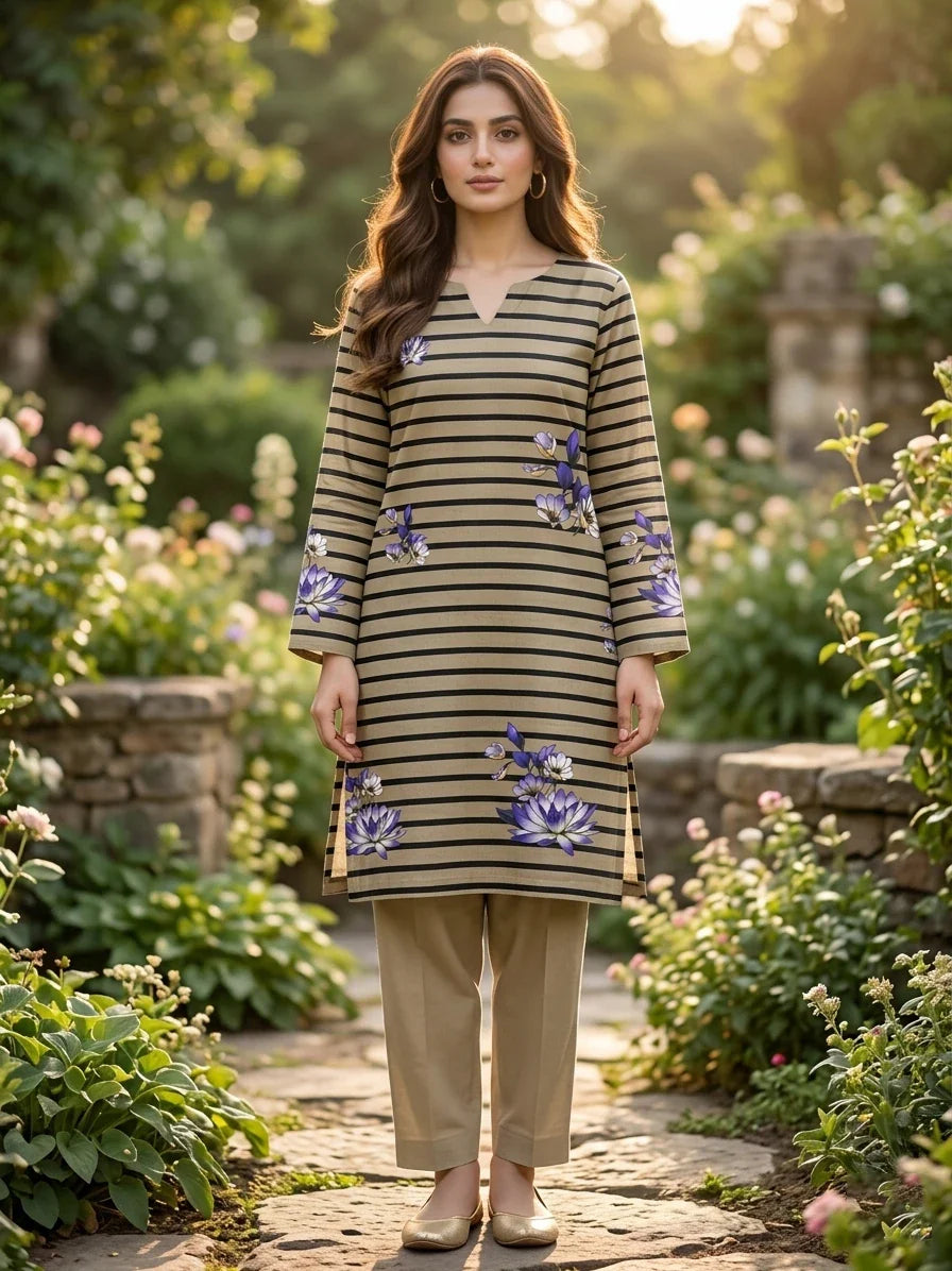 Delicate Flowers Printed Lawn Edit 2026 Vol-FA13 (D-04)