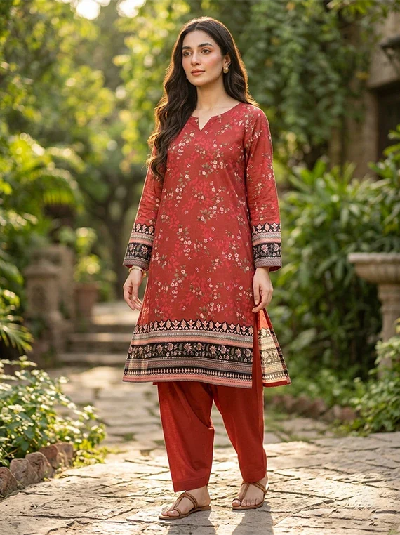 Delicate Flowers Printed Lawn Edit 2026 Vol-FA13 (D-05)