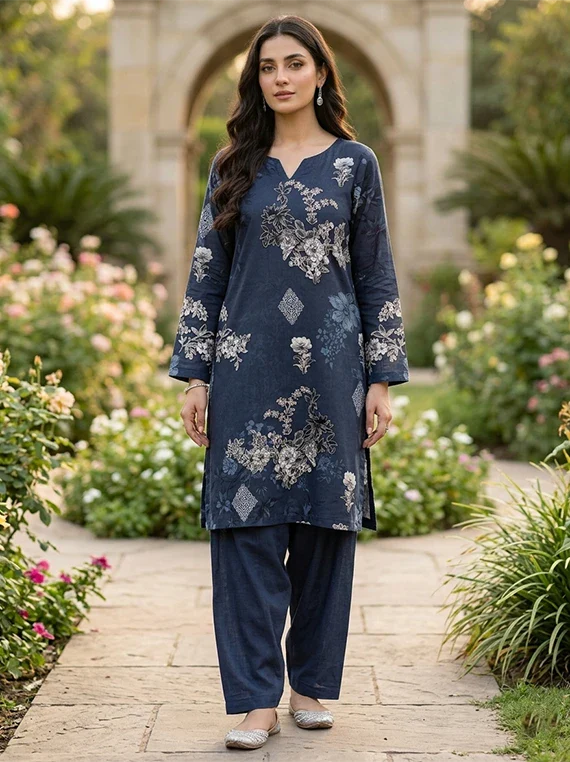 Delicate Flowers Printed Lawn Edit 2026 Vol-FA13 (D-18)