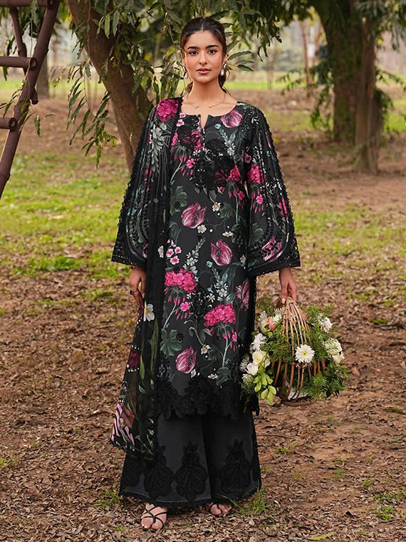 Dhanak Luxury by Ramsha Embroidered Lawn Collection 2026 (DH-102)