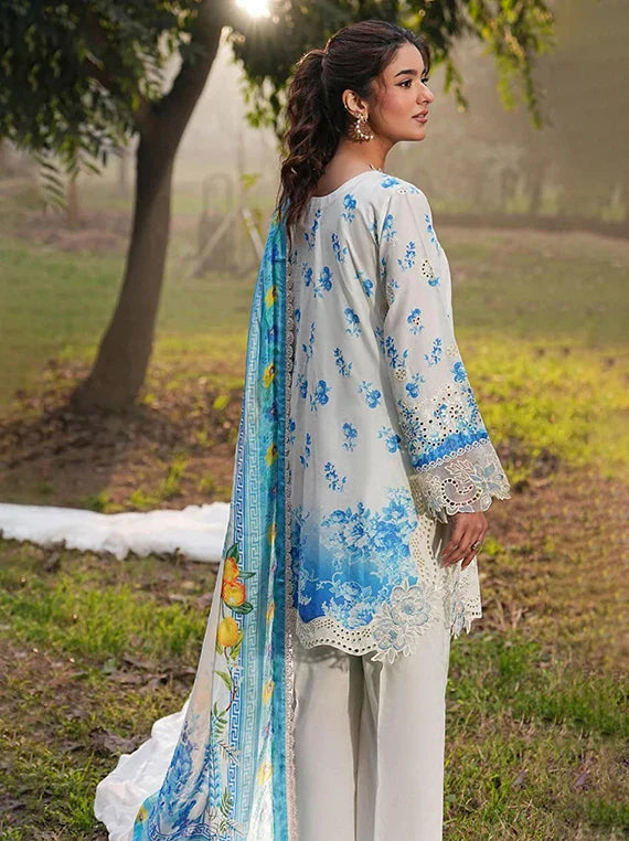 Dhanak Luxury by Ramsha Embroidered Lawn Collection 2026 (DH-103)