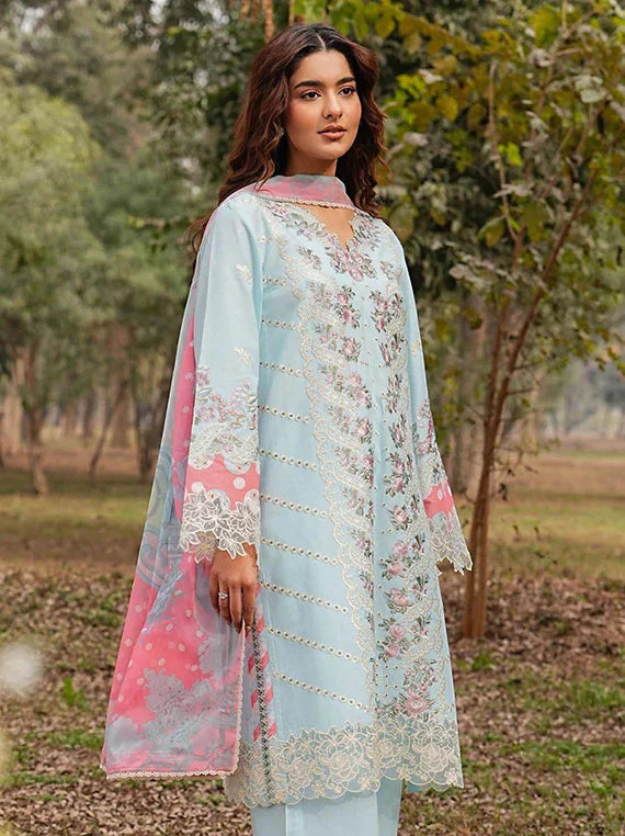 Dhanak Luxury by Ramsha Embroidered Lawn Collection 2026 (DH-106)