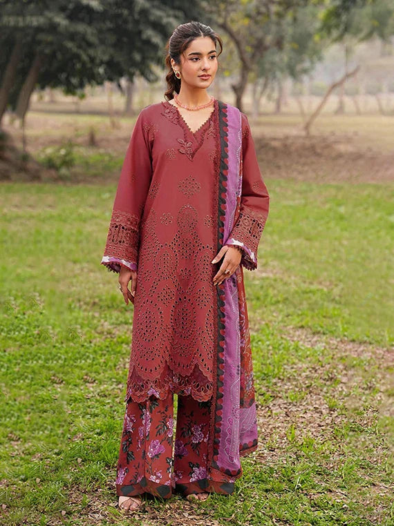Dhanak Luxury by Ramsha Embroidered Lawn Collection 2026 (DH-108)