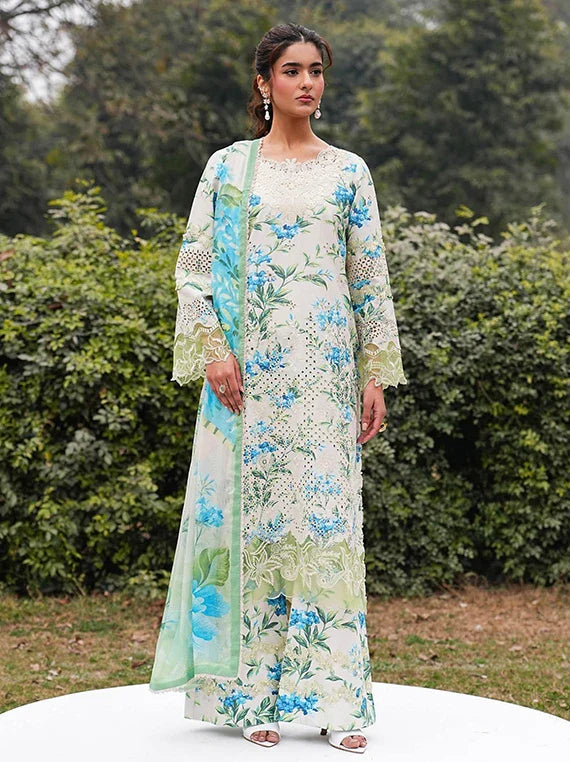 Dhanak Luxury by Ramsha Embroidered Lawn Collection 2026 (DH-109)