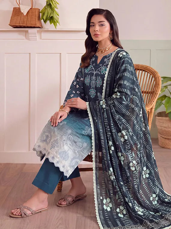 Digital Emrbroidered Doriya Viscous By Fantak Collection 2026 Vol-1010 (D-03)