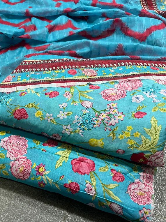Digital Printed Chikenkari Lawn Edit 2025 Vol-PC52 (D-03)