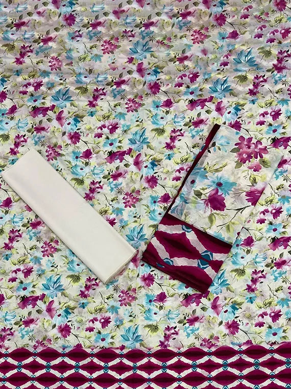 Digital Printed The Luxe Lawn Edit 2025 (D-01)