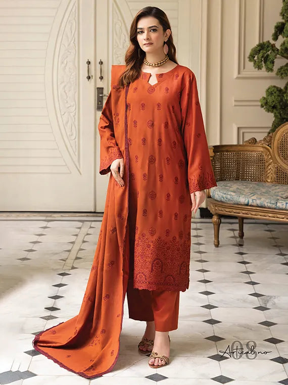 Dil Awaiz Embroidered Peach Collection 2025 By Sobia Waseem (D-08)