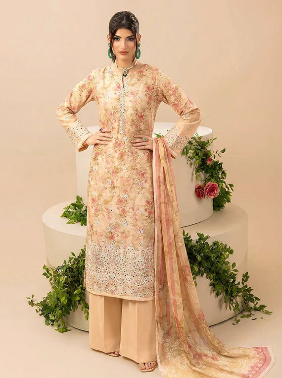 Dilkash by Pearl Arts Embroidered Lawn Collection 2026 Vol-74 (D-08)