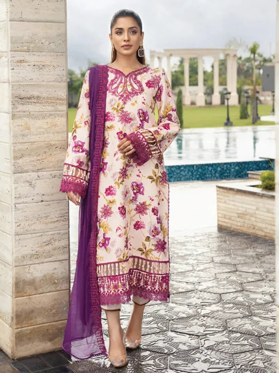 Diva Embroidered Karandi Collection 2024 By HumDum (D-02)
