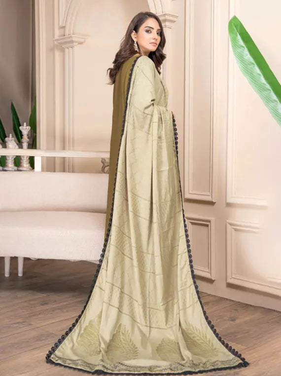 Diwan Embroidered Peach Slub Collection 2025 by Chawla Fabrics (D-07)