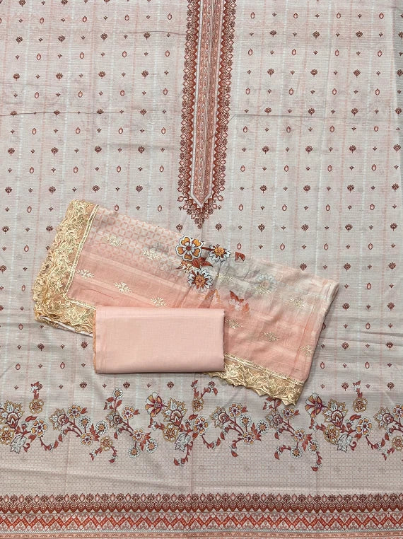 Dots and Flowers Printed Lawn Edit26 Vol-26DE07 (D-01)