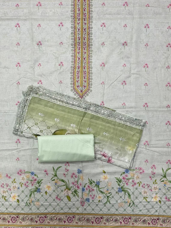 Dots and Flowers Printed Lawn Edit26 Vol-26DE07 (D-09)