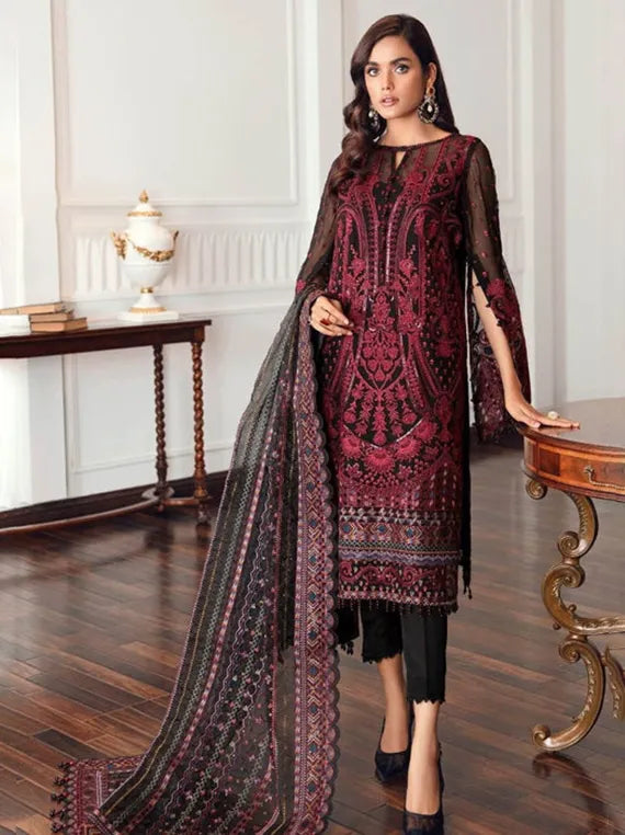 Dreamy Elegance Elite Chiffon Edit 2025 (Black-Rococo)