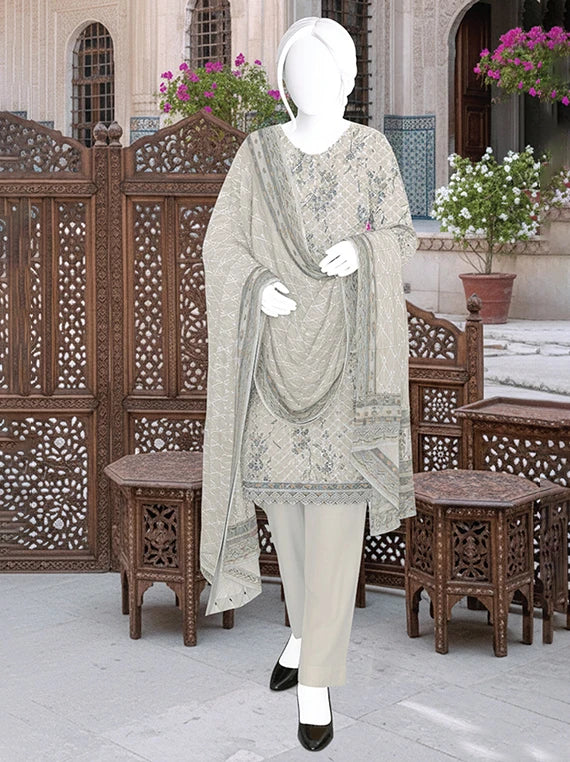 Dur E Fishan Embroidered Printed Lawn By ABC Collection 2026 Vol-01 (D-08)