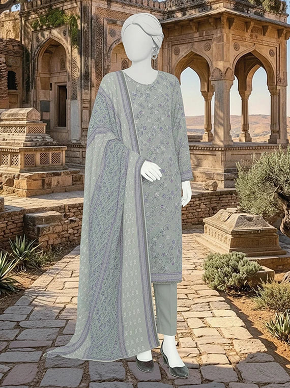 Dur E Fishan Embroidered Printed Lawn By ABC Collection 2026 Vol-02 (D-01)