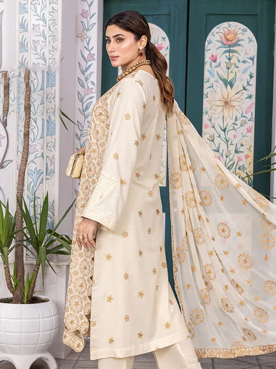 ELEGANZA Dastak by Pearl Arts Embroidered Karandi Collection 2025 Vol-10 (EG-878)