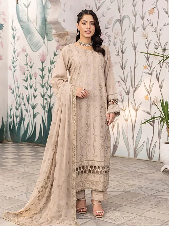 ELEGANZA Dastak by Pearl Arts Embroidered Karandi Collection 2025 Vol-10 (EG-883)