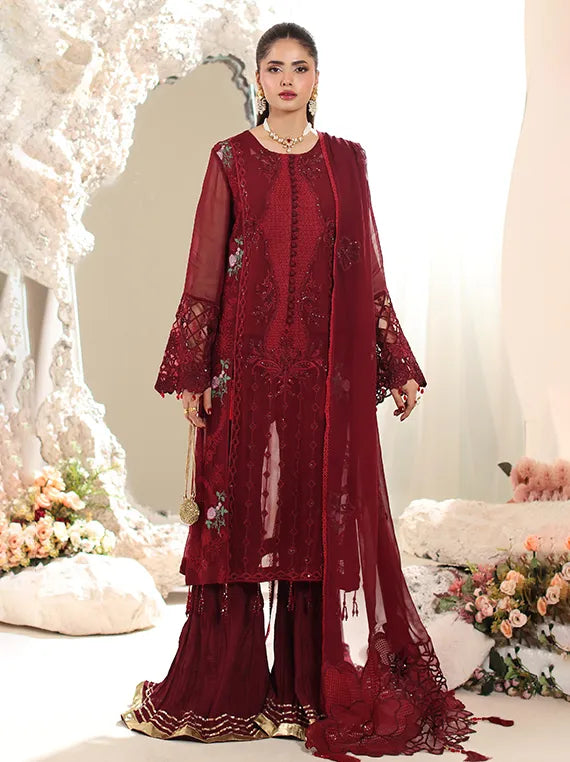 ELOR by Alzohaib Embroidered Chiffon Collection 2025 (D-01)
