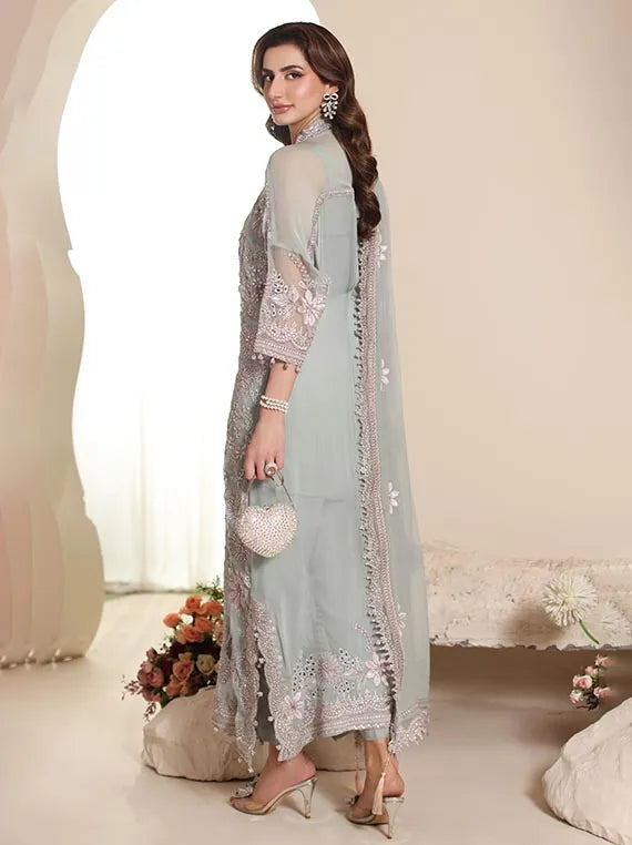 ELOR by Alzohaib Embroidered Chiffon Collection 2025 (D-02)