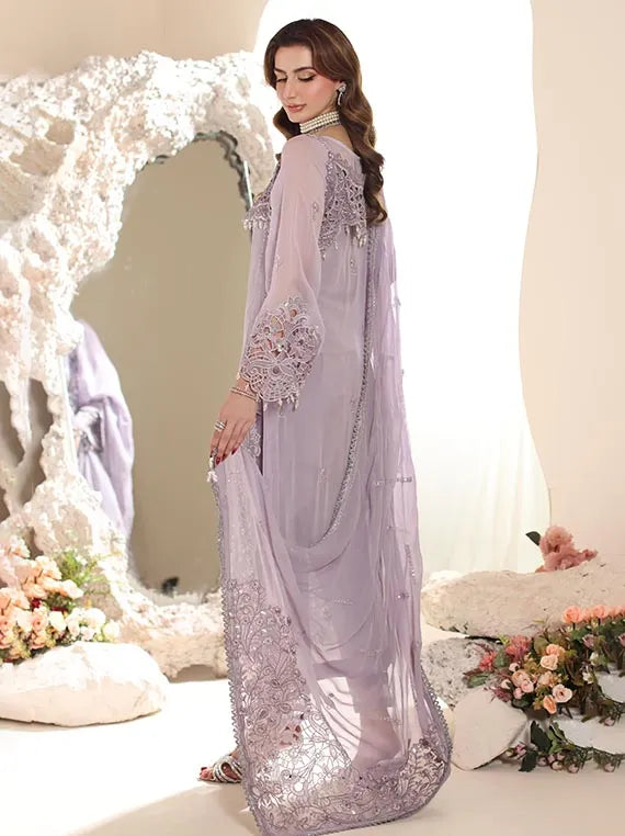 ELOR by Alzohaib Embroidered Chiffon Collection 2025 (D-04)