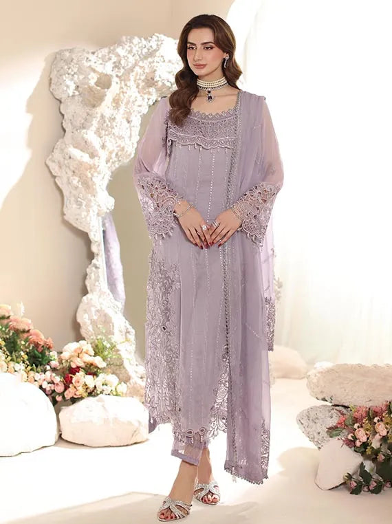 ELOR by Alzohaib Embroidered Chiffon Collection 2025 (D-04)