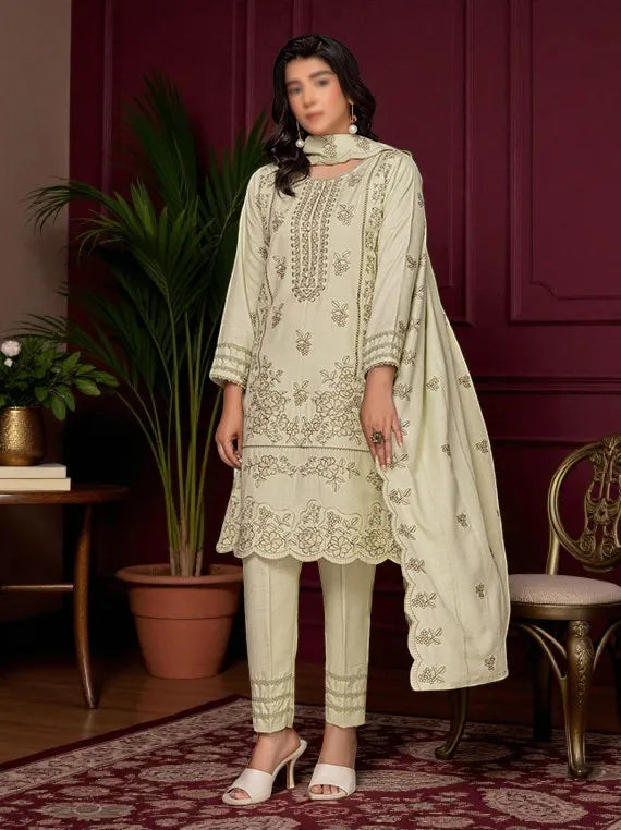 EMERALD by Fantak Embroidered Karandi Collection 2025 (D-03)