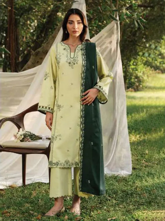 ENCHANTED by Seran Embroidered Khaddar Collection 2025 (D-09)