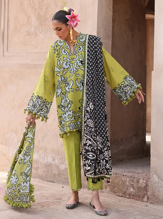 Elan Eid Luxury Embroidered Lawn Collection 2025 (EL25-03A)