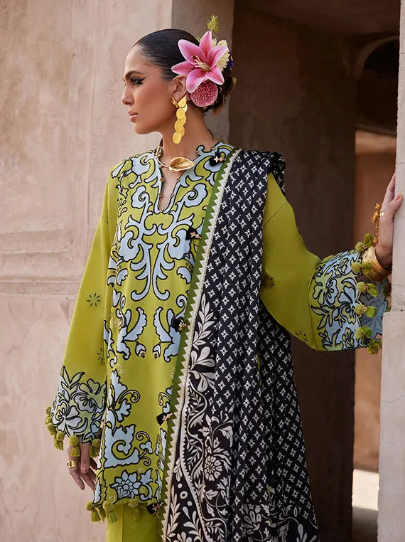 Elan Eid Luxury Embroidered Lawn Collection 2025 (EL25-03A)