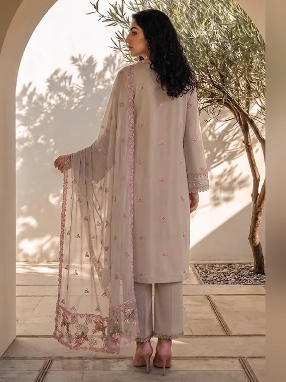 Elara by PANACHE Unstitched Karandi Collection'26 (02-Orchid)