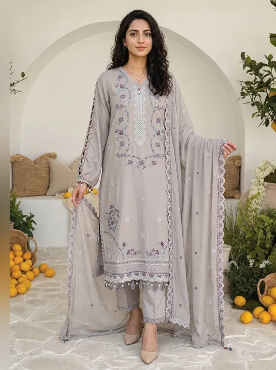 Elara by PANACHE Unstitched Karandi Collection'26 (09-Opal)