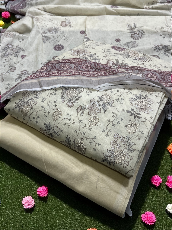 Elegance Embroidery Lawn 3PC Edit 2025 (25DA13-06)