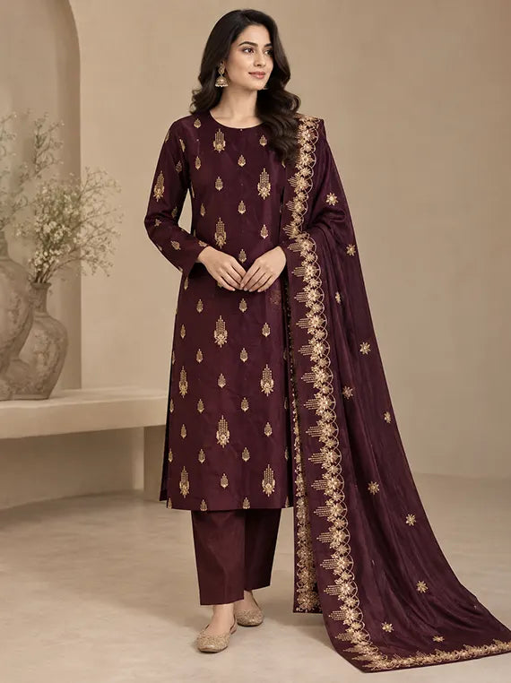 Elegant Embroidered Velvet Edit 2026 Vol-26DS01 (D-12)