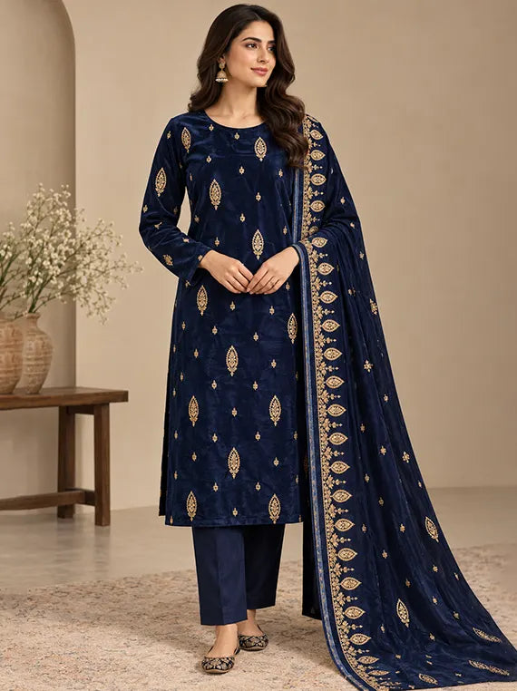 Elegant Embroidered Velvet Edit 2026 Vol-26DS01 (D-14)