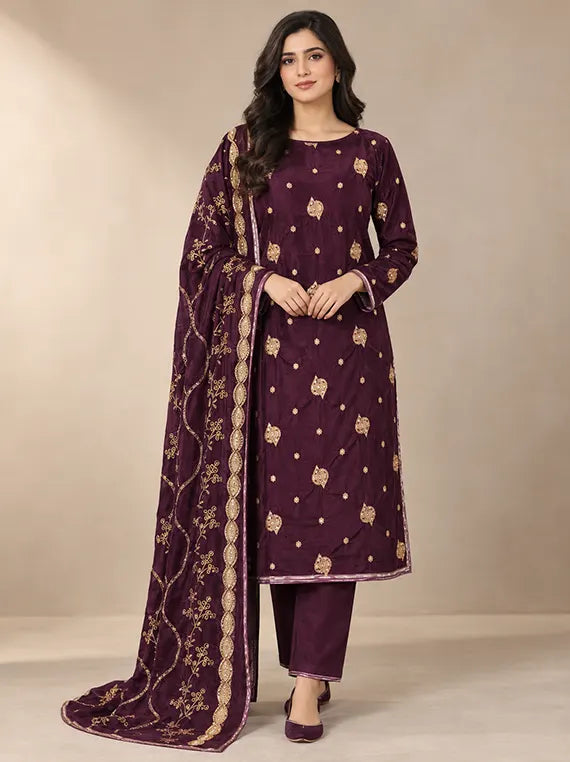 Elegant Embroidered Velvet Edit 2026 Vol-26DS01 (D-23)