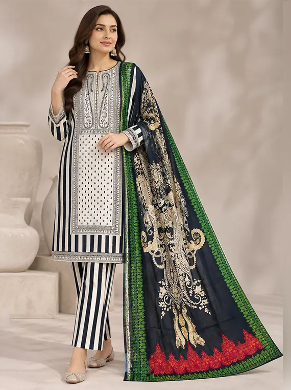 Elegant Floral Khadder Unstitched 3-Piece Suit Edit 2026 Vol-GR09 (D-05)