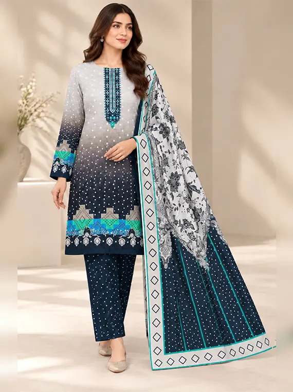 Elegant Floral Khadder Unstitched 3-Piece Suit Edit 2026 Vol-GR09 (D-15)