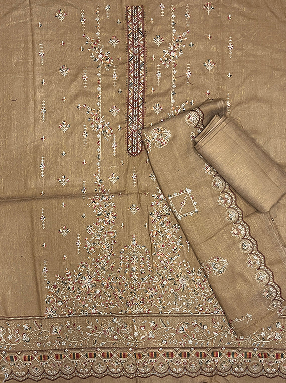Elegant Embroidered Peach Leather Edit25 Vol-25DU04 (25DU04-01)