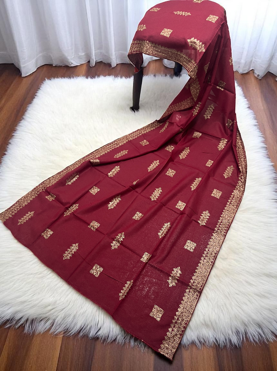 Elegant Embroidery Tila Work Lawn Shawl Edit25 (25SH50-01)