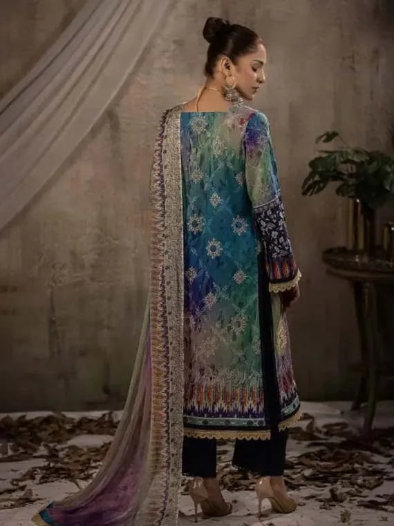 Eleganza Dhanak Rang Embroidered Lawn Collection 2024 (EG-178)