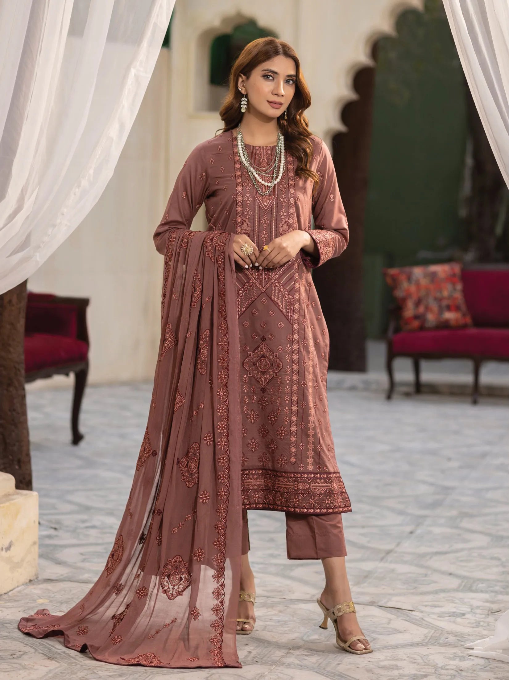 Eleganza Rang E Haya Slub Lawn Collection 2024 (EG-114)