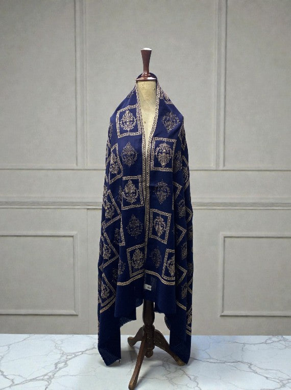 Elite & Soft Touch EMB Work Tila Wool Shawl Edit 2025 DS2515