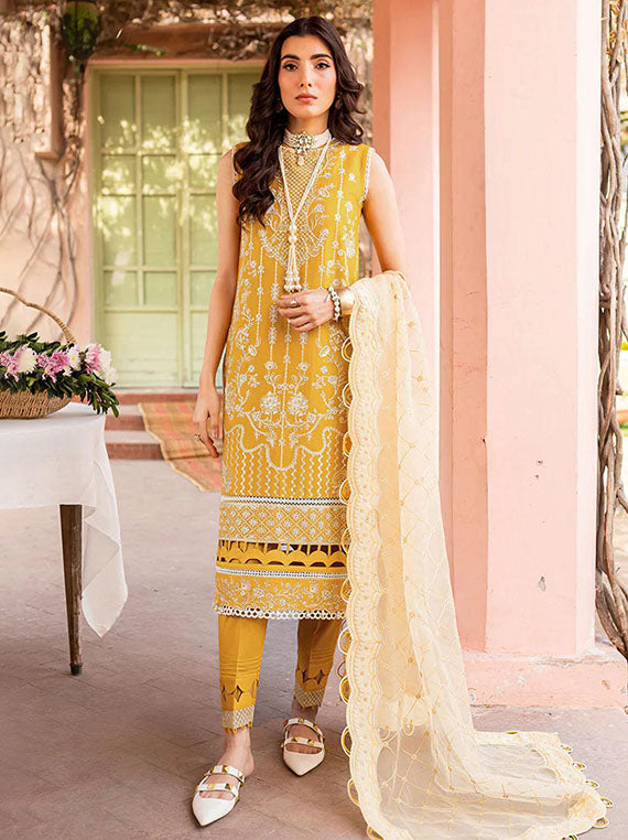 Embroidered Elite Lawn Collection 2026 (04-Chambeli)
