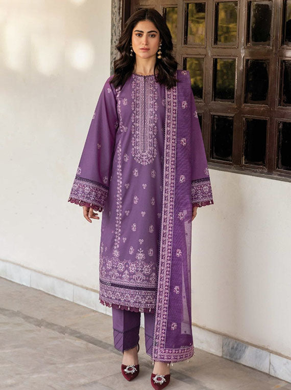 Embroidered Elite Lawn Collection 2026 (05-Dreamy Glint)