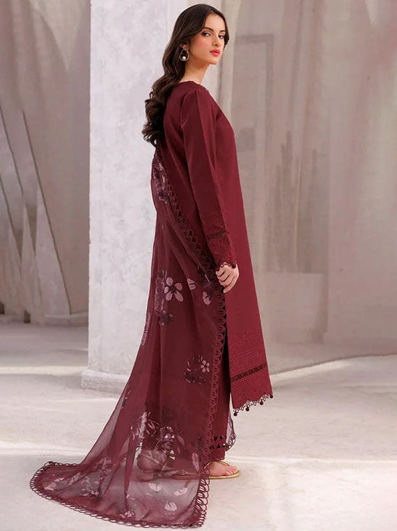 Embroidered Elite Lawn Collection 2026 (07-Regal Orchid)