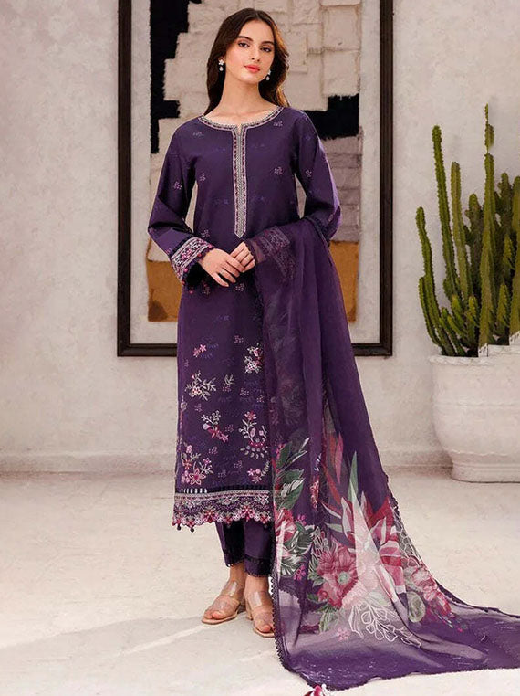 Embroidered Elite Lawn Collection 2026 (09-Whimsy Dreams)